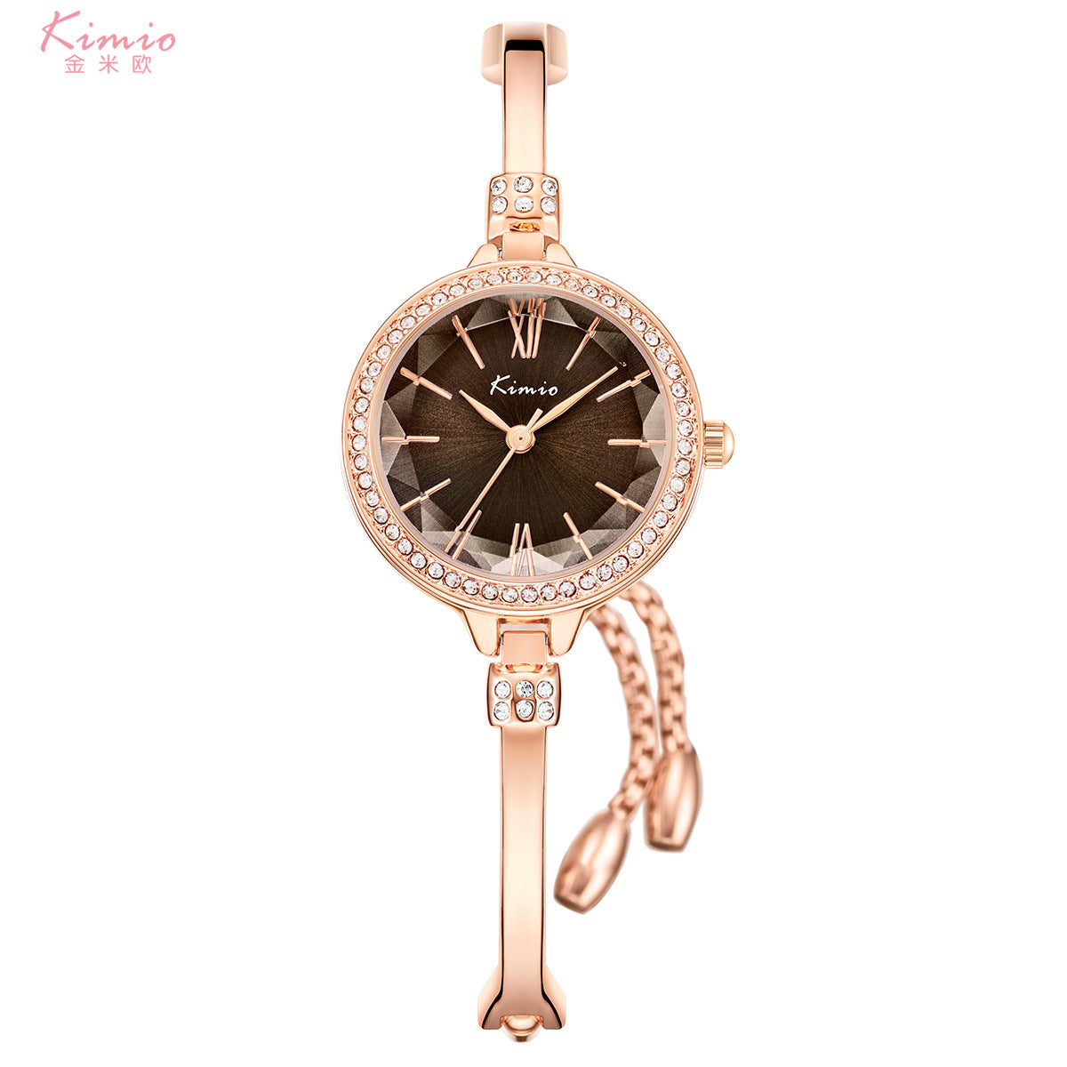 Women's Rhinestone Cut Thin Small-Dial Bracelet Watch