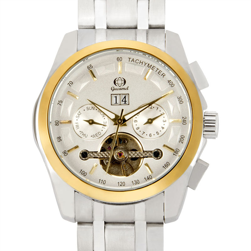 GESMART Men's Multifunction Tourbillon Skeleton Automatic Mechanical Watch Luminous Wristwatch