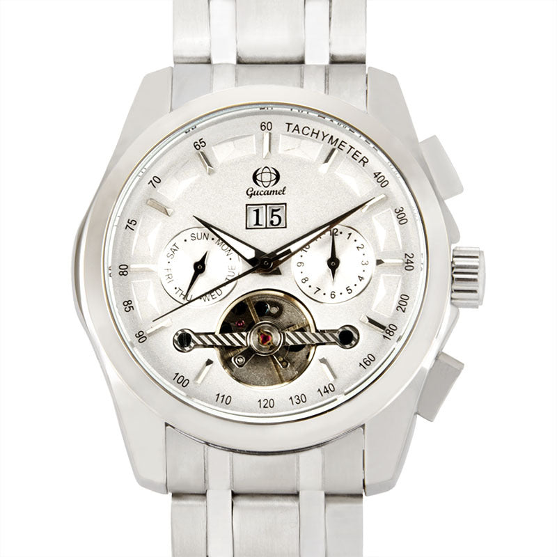 GESMART Men's Multifunction Tourbillon Skeleton Automatic Mechanical Watch Luminous Wristwatch