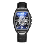 GESMART Men's Tonneau Shape Skull Skeleton Automatic Mechanical Watch European American Style
