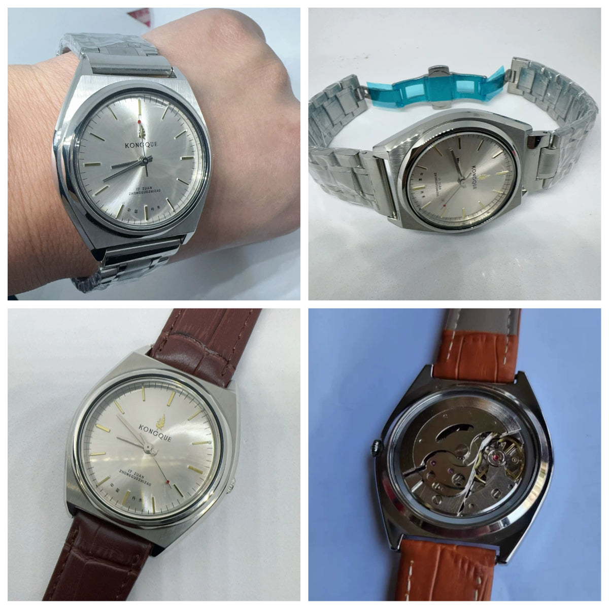 Peacock Semi-Automatic Mechanical Watch Classic Fashion Steel Vintage NOS