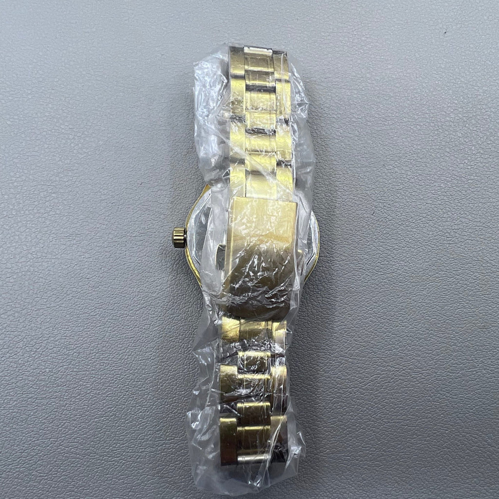 33mm Golden Band Manual Mechanical Watch with Lume, Single Calendar at 3 o'clock