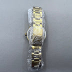 33mm Golden Band Manual Mechanical Watch with Lume, Single Calendar at 3 o'clock