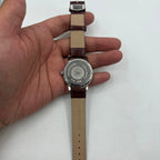 37mm China Baihua manual watch with silver dial, 19 jewels, shock-resistant mechanical movement for precise timekeeping.