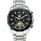 GESMART Men's Tourbillon Automatic Mechanical Watch Day Date Calendar Business Fashion