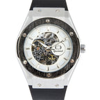 GESMART Men's New Automatic Mechanical Watch Silicone Band Business Trendy Wristwatch