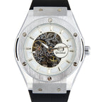 GESMART Men's New Automatic Mechanical Watch Silicone Band Business Trendy Wristwatch