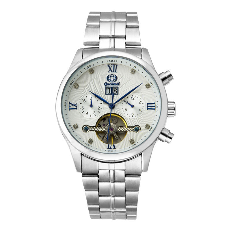 GESMART Men's Tourbillon Automatic Mechanical Watch Calendar Multifunction Business