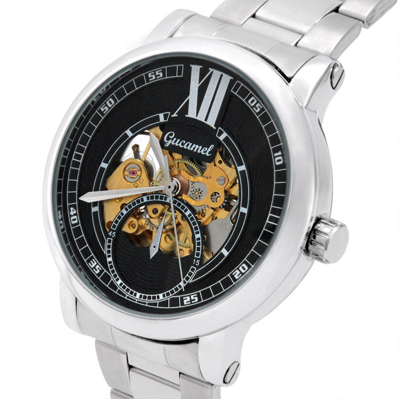 GESMART Men's Automatic Mechanical Watch Skeleton Exhibition Case Back Self Winding