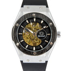 GESMART Men's New Automatic Mechanical Watch Silicone Band Business Trendy Wristwatch
