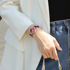 Women's Student Minimalist Prism Small-Green Waterproof Watch