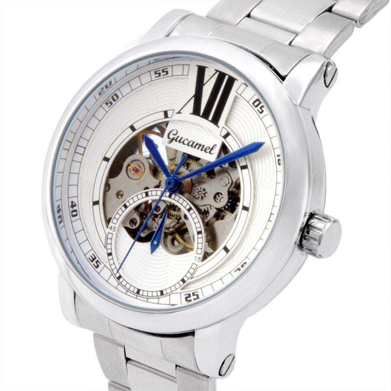 GESMART Men's Automatic Mechanical Watch Skeleton Exhibition Case Back Self Winding