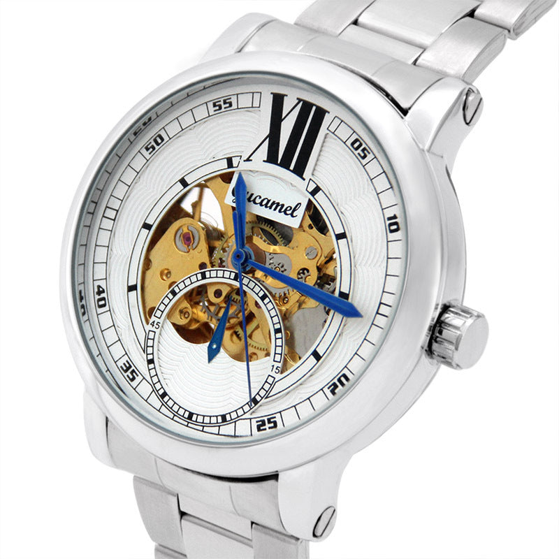 GESMART Men's Automatic Mechanical Watch Skeleton Exhibition Case Back Self Winding
