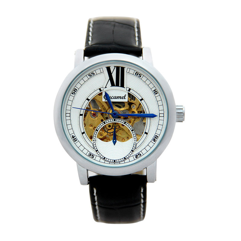 GESMART Men's Automatic Mechanical Watch Skeleton Exhibition Case Back Self Winding