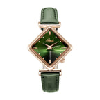 Women's Student Minimalist Prism Small-Green Waterproof Watch