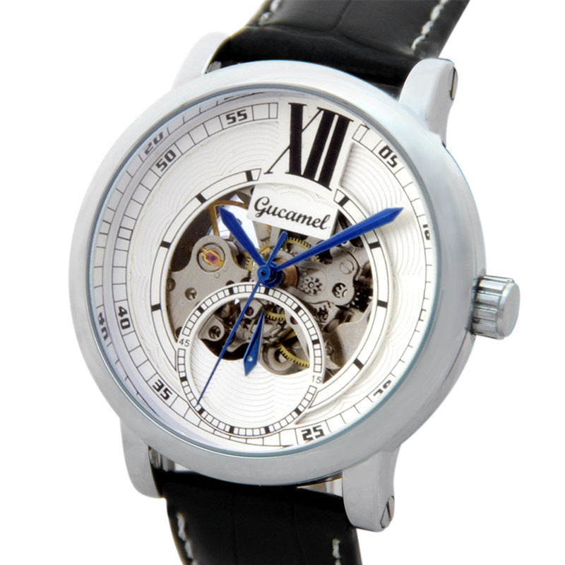 GESMART Men's Automatic Mechanical Watch Skeleton Exhibition Case Back Self Winding