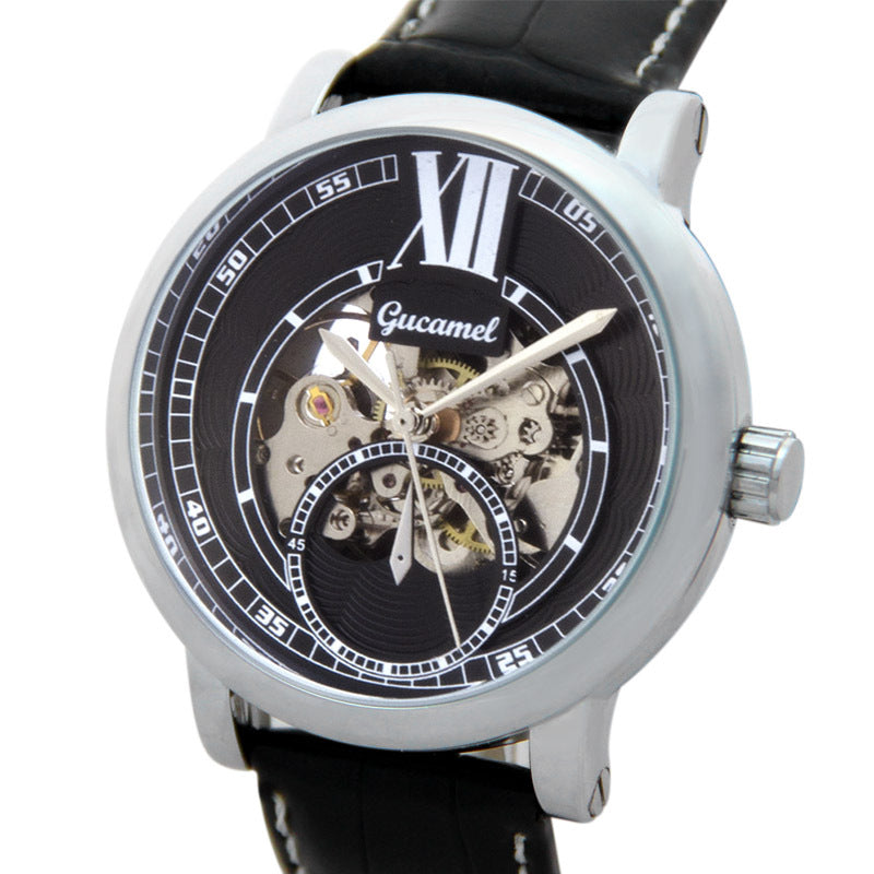 GESMART Men's Automatic Mechanical Watch Skeleton Exhibition Case Back Self Winding