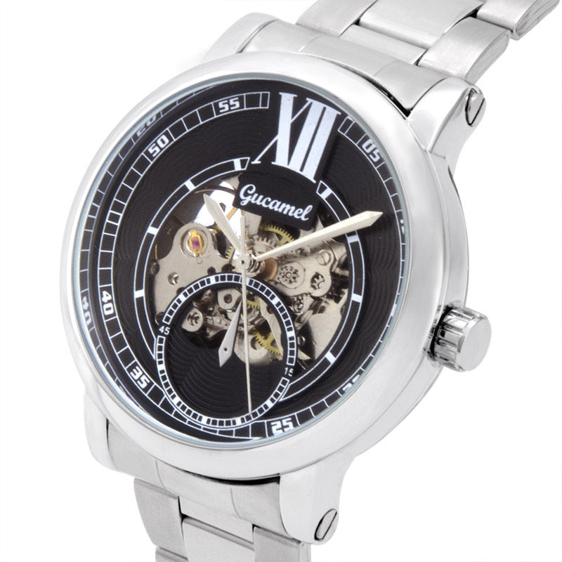 GESMART Men's Automatic Mechanical Watch Skeleton Exhibition Case Back Self Winding