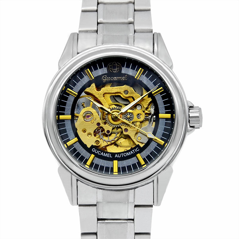 GESMART Men's Skeleton Automatic Mechanical Watch Fashion Casual Business