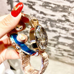 Women's Starry-Sky Rhinestone Copper-Case Steel Quartz Watch