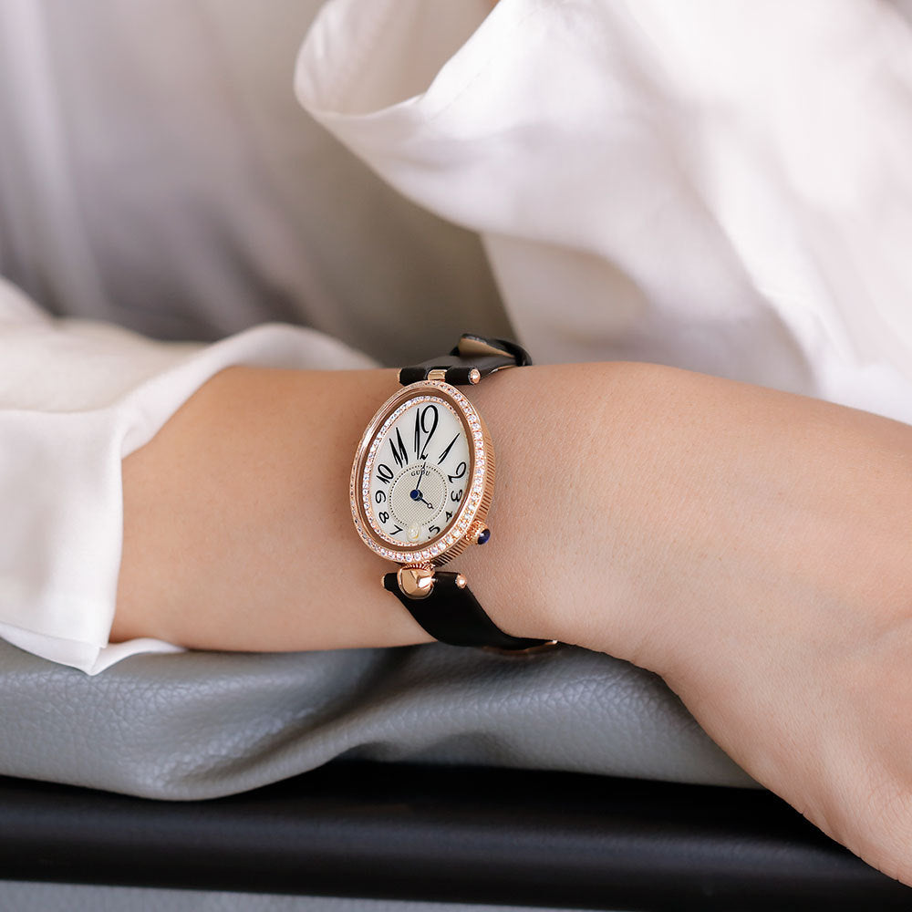 Women's Teardrop-Shaped Rhinestone Waterproof Quartz Watch