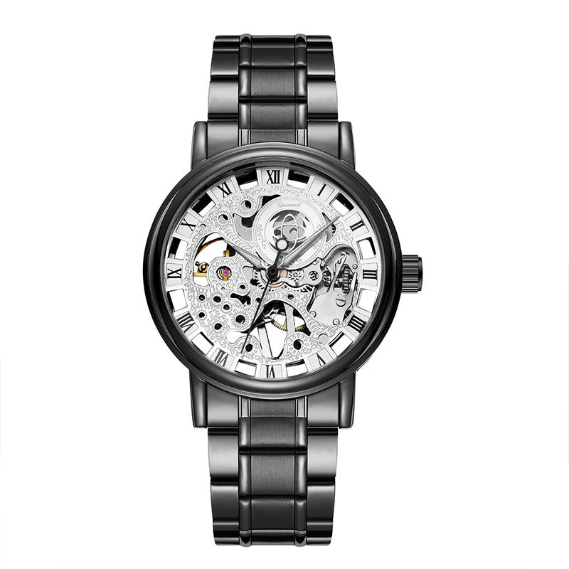 GESMART Men's Automatic Mechanical Watch Skeleton Exhibition Case Back