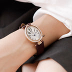 Women's Teardrop-Shaped Rhinestone Waterproof Quartz Watch