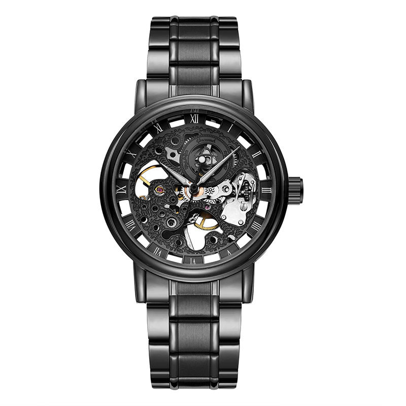 GESMART Men's Automatic Mechanical Watch Skeleton Exhibition Case Back
