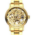 GESMART Men's Automatic Mechanical Watch Skeleton Exhibition Case Back