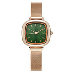 GESMART Women's Small Square Mesh Band Quartz Watch Slim Strap Minimalist Student Ladies Wristwatch