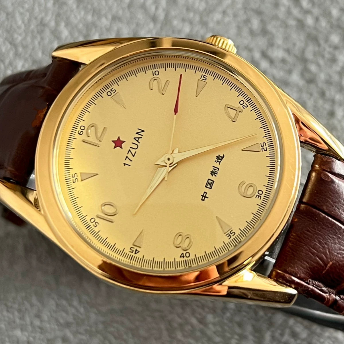 Vintage 7120 Manual Wind Mechanical Men's Watch August 1st Commemorative 90s NOS