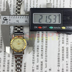 SHANGHAI DIAMOND 21mm lady watch with golden dial, 17-jewel manual mechanical movement, elegant design