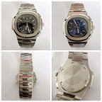 No Logo Men's 41mm Nautilus Style Watch VK61 Movement Modified
