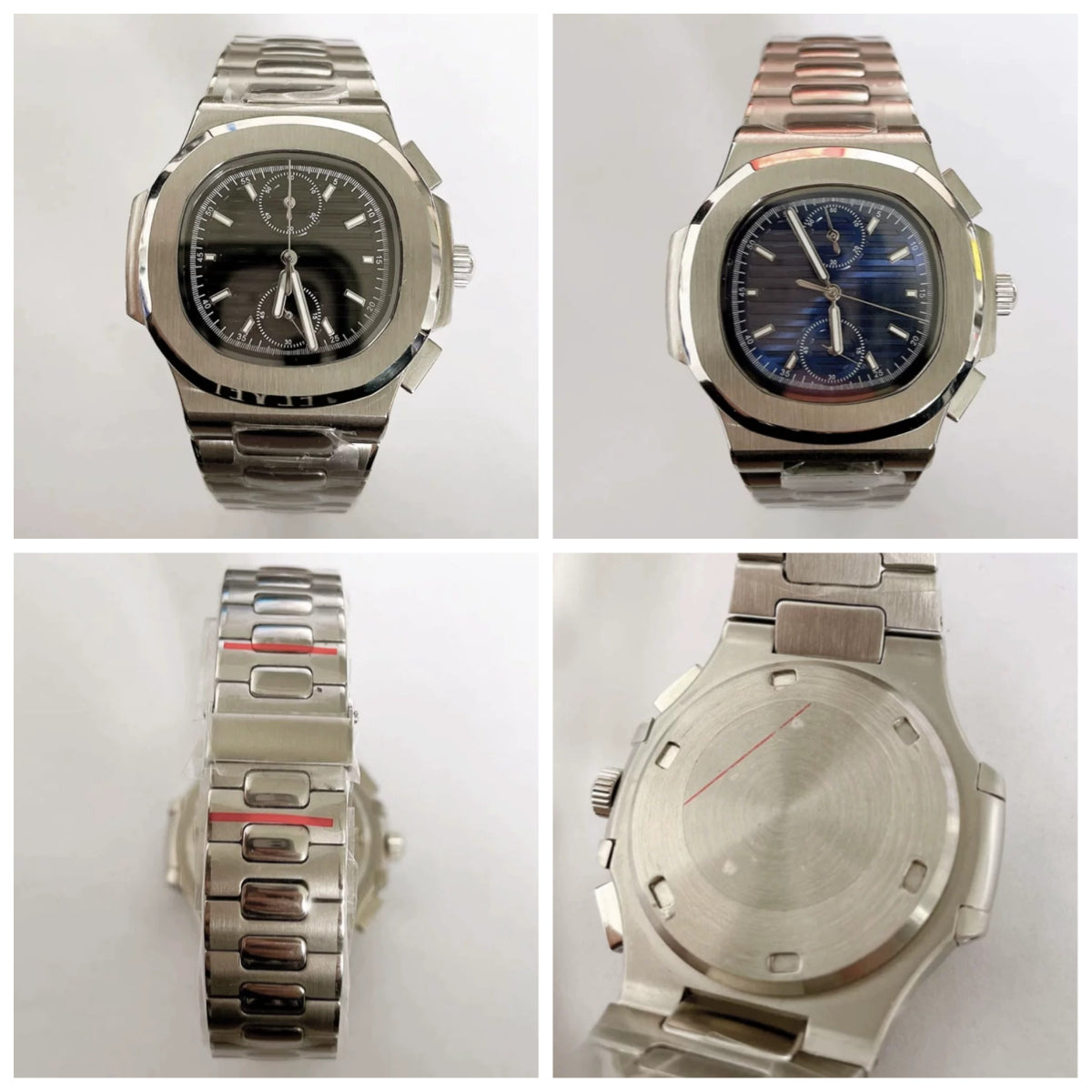No Logo Men's 41mm Nautilus Style Watch VK61 Movement Modified