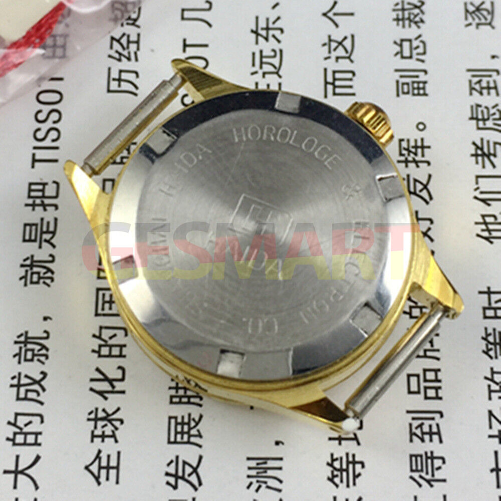HAIDA 24mm ladies mechanical watch with golden nail markers, 17 jewels, grey dial, elegant round case.