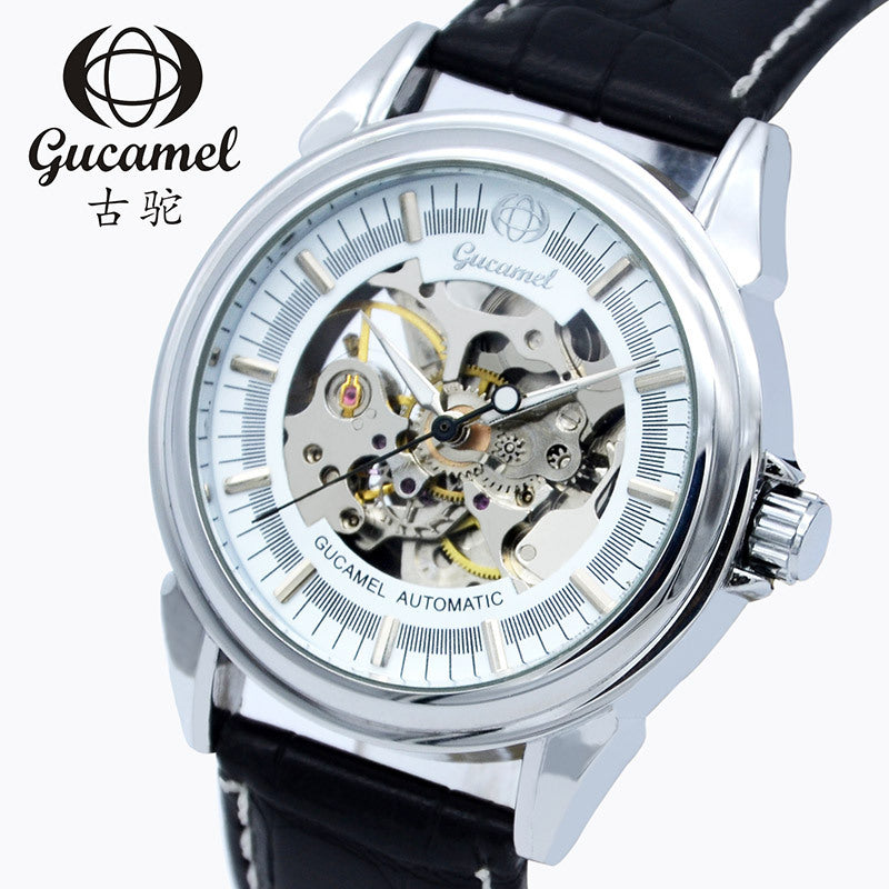 GESMART Men's Skeleton Automatic Mechanical Watch Fashion Casual Business