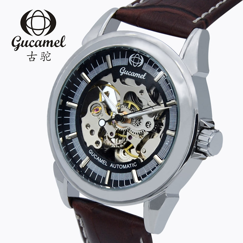 GESMART Men's Skeleton Automatic Mechanical Watch Fashion Casual Business