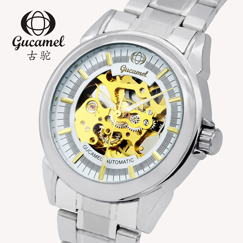 GESMART Men's Skeleton Automatic Mechanical Watch Fashion Casual Business