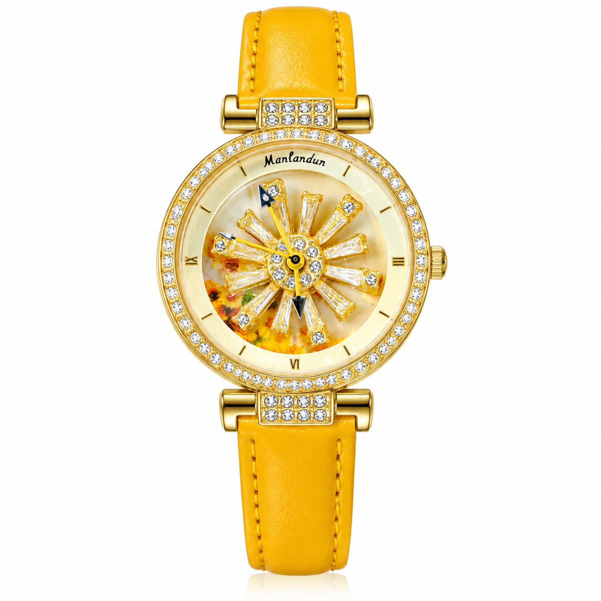 Women's Sunflower Rotating Disc Watch