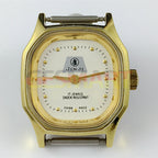 SHANGHAI JINJI 26mm manual mechanical lady watch with 17 jewels and gold octagonal case, elegant style.