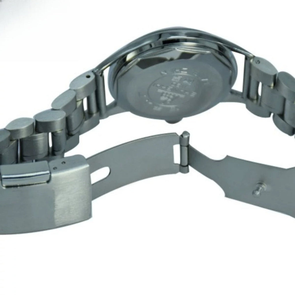 Shanghai Men's Manual Wind Mechanical Watch Round Steel Bracelet NOS