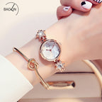 Women's Star Rhinestone Cut Small-Dial Bracelet Quartz Watch