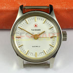 Liaocheng TAISHAN 25mm mechanical lady watch with 19 jewels, golden nail markers, and round case design