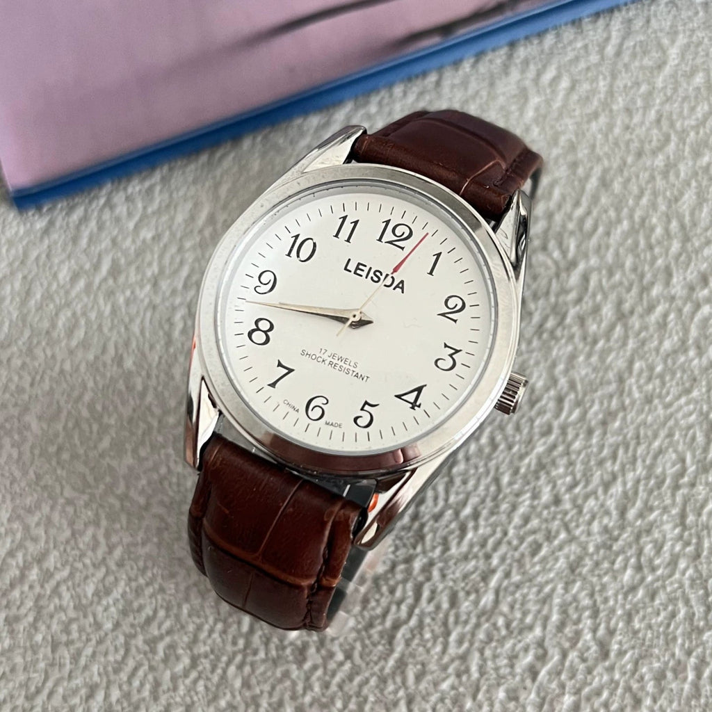 LEISDA 7120 Manual Wind Mechanical Watch Classic Vintage Student NOS