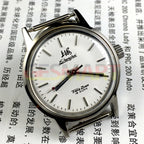 32mm Shanghai Factory manual mechanical watch with silver case, silver nail hands, classic design.