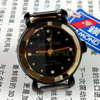 Shanghai Diamond 30mm manual mechanical lady watch with black dial, 17 jewels for precise timekeeping.