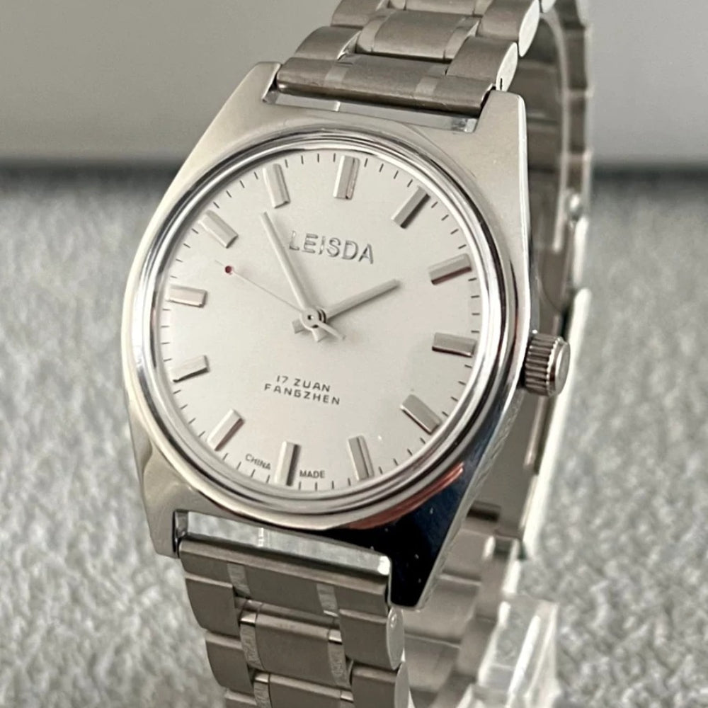 LEISDA 7120 Manual Wind Mechanical Men's Watch Minimalist Waterproof Vintage NOS