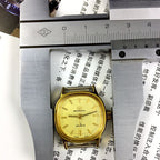 Golden dial ladies watch by Seagull, 19 jewels manual mechanical movement, elegant Tianjin China design.