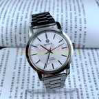China Baihua 37mm manual mechanical watch with silver dial, 19 jewels, and shock-resistant design for durable style.