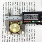 TAISHAN lady mechanical watch with 19 jewels, champagne dial, golden case, elegant style for daily wear.